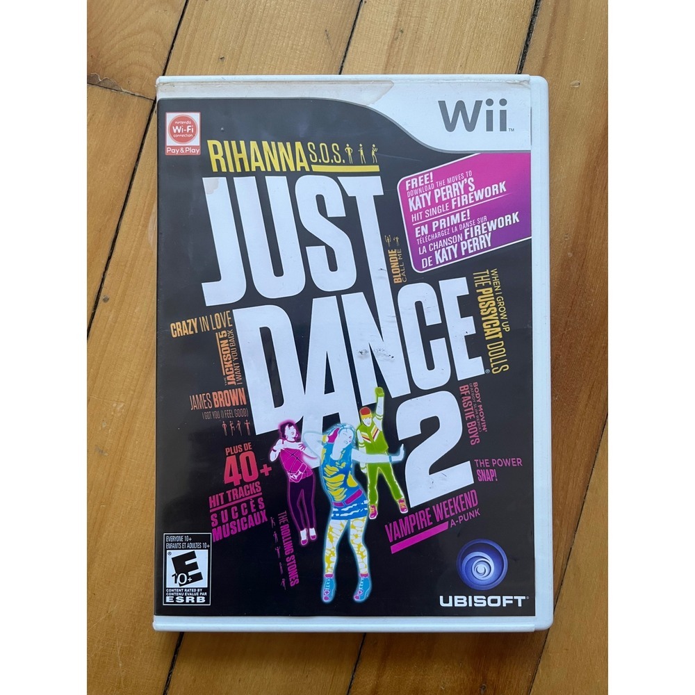 Just Dance 2 Nintendo Wii Video Game Disc with Case and Instruction Booklet